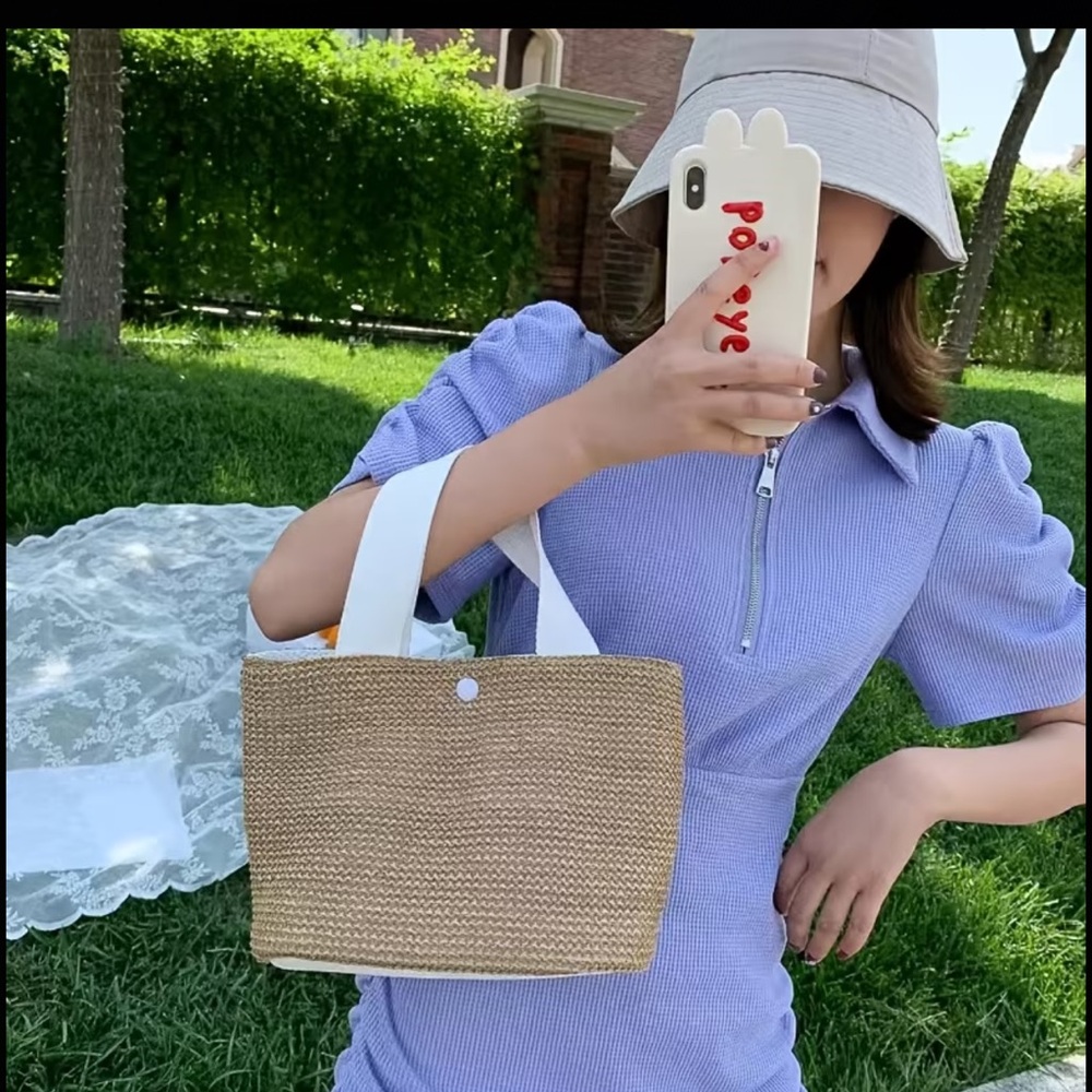 Bohemian Beach Straw Tote Purse 3 pack